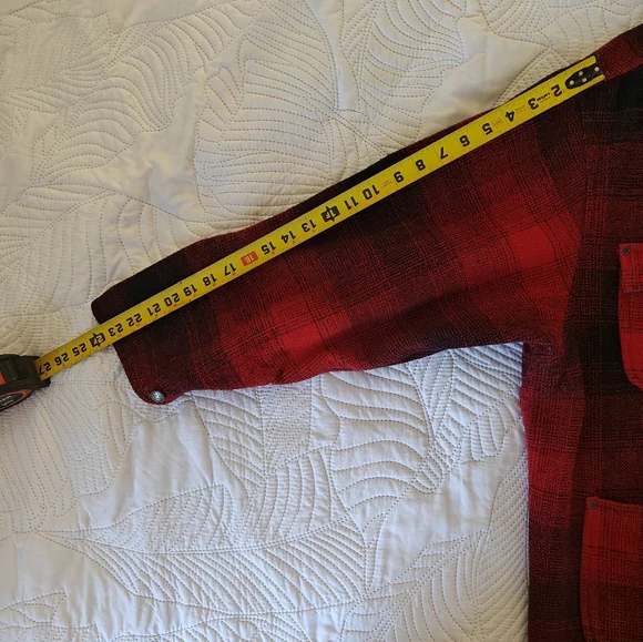 Vintage 80’s red & black chore style coat - Picture 3 of 5